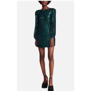 NWT Steve Madden Delorean Sequin Long Sleeve Dress - Wedding Guest XS